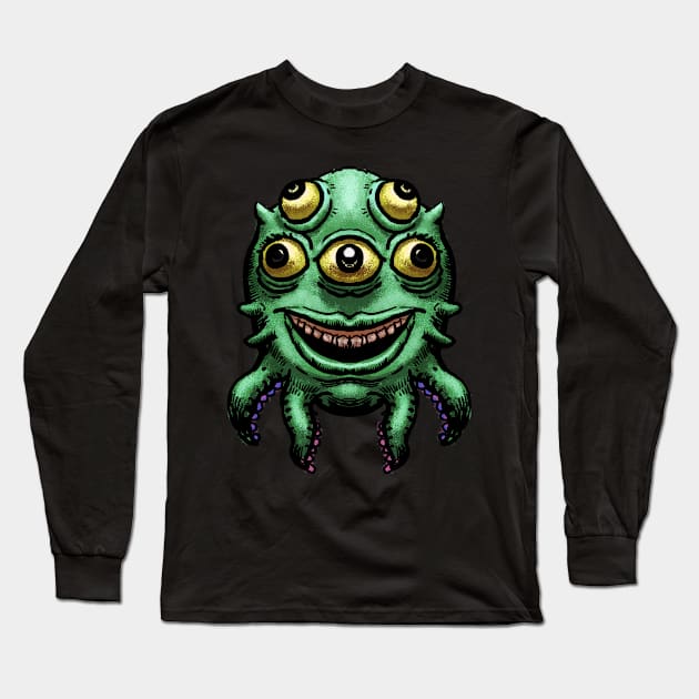 Cute Cartoon Alien 2 Long Sleeve T-Shirt by CrispytheGhoul